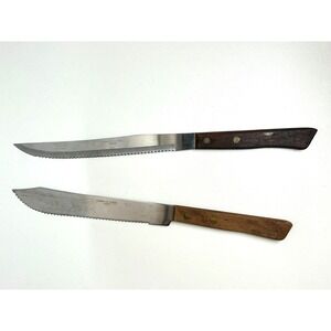 Stainless Steel Japan Serrated Slicer Carving Knife 7" 8" Blade Wooden Handle